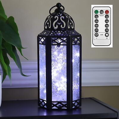 #ad Metal Moroccan Decorative LED Fairy Lights Candle Lantern Holders for Indoor ... $41.39
