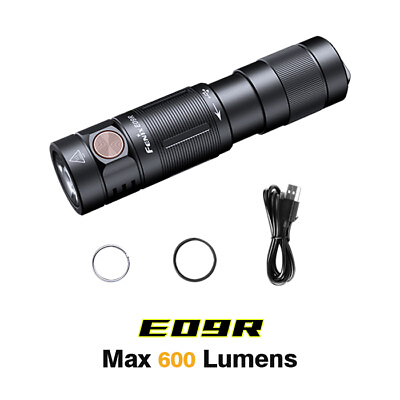 #ad #ad Fenix E09R Rechargeable High Output 600 Lumens Mini Flashlight Torch $39.95