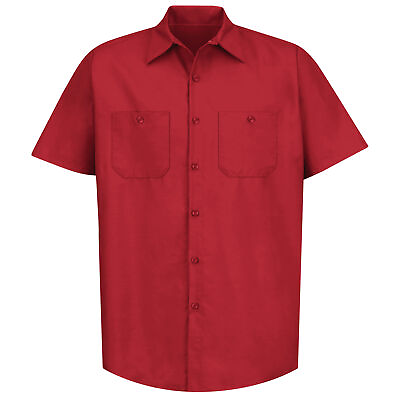 #ad Red Kap Men#x27;s Short Sleeve Industrial Work Shirt $19.49