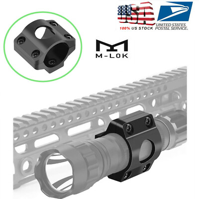 #ad #ad Offset Light Mount 1quot; Ring Mount adapt For Tactical Flashlight Scope MLOK Rail $9.99