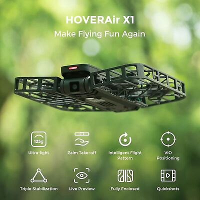 #ad HOVERAir X1 Self Flying Camera Pocket Sized Drone HDR Video Capture Follow Me $349.00