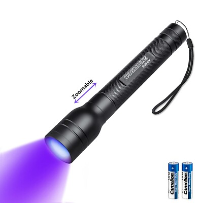 #ad Zoomable 395nm UV Light Blacklight Pet Urine Stains Tactical LED Flashlight AA $13.88