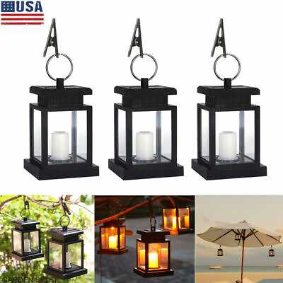 #ad Battery or Solar LED Candle Lights Garden Yard Landscape Lantern Hanging Lamp US $12.95