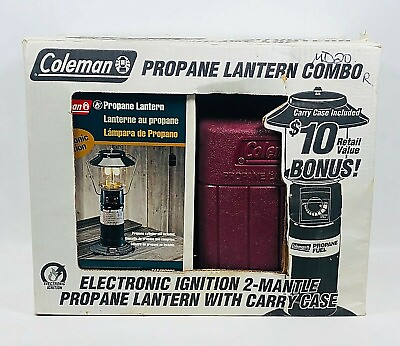 #ad COLEMAN LANTERN MODEL #5154B722T PROPANE CARRYING CASE ELECTRONIC IGNITION NIB $69.99