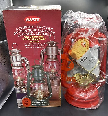 #ad NOB Lantern Authentic Hurricane quot;The Old Reliablequot; by Dietz in Box NEW #76 RED $29.95