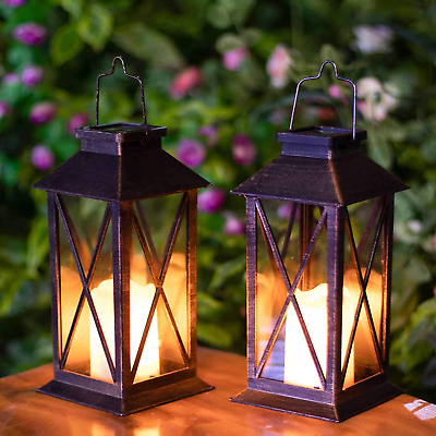 #ad Solar Lantern Outdoor Hanging Solar Lights Waterproof LED for Porch Garden Pati $47.80