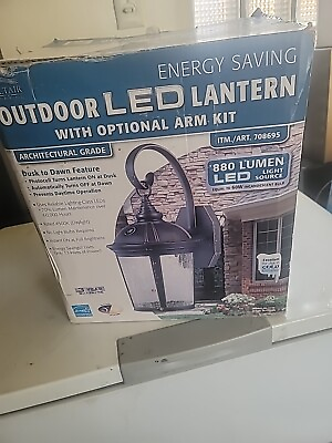 #ad Altair Lighting Outdoor LED Lantern With Optional Arm Kit 880 Lumens $160.00