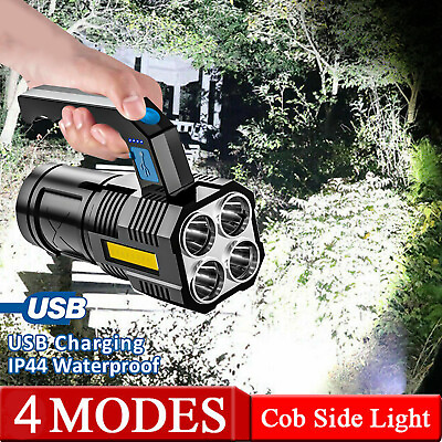 #ad Brightest 9900000LM COB LED 4 Modes Flashlight Super Bright Rechargeable Torch $8.78