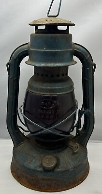 #ad #ad Antique Vintage Dietz Little Wizard Tubular Barn Lantern with Red Glass Globe. $35.99