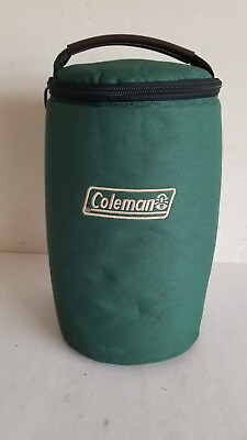 #ad Coleman Propane Lantern Soft Carry Storage Case Green Excellent $19.99