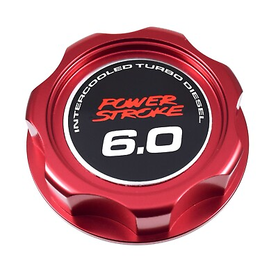 #ad Stylish M7 Red Oil Filler Cap 6.0 Emblem For Ford 6.0L Power stroke Turbo Diesel $31.95