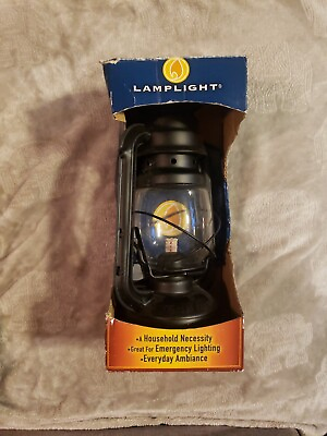 #ad Lamplight 9 Inch Black Farmer#x27;s Oil Lantern Cabin Lamp Light Country Decor $18.00
