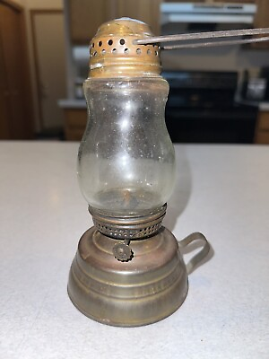 #ad Tiny Antique Skater#x27;s Lamp Lantern $95.00
