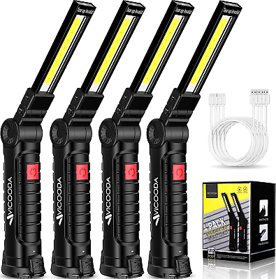 #ad 4 Pack Flashlights LED Work Light Work Light with Magnetic Base and Hanging Ho $55.19