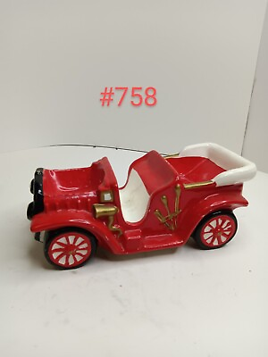 #ad Vintage Ceramic Red Antique Car Made in Japan $17.99