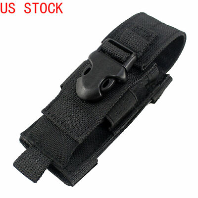 #ad #ad Tactical Utility Tools Holder Flashlight Single Sheath Holster Pistol Mag Pouch $10.29