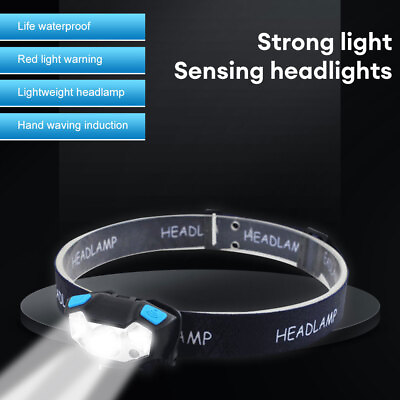 #ad #ad LED Headlamp Rechargeable Motion Sensor Torch Headlight Flashlight HeadBand Lamp $11.68