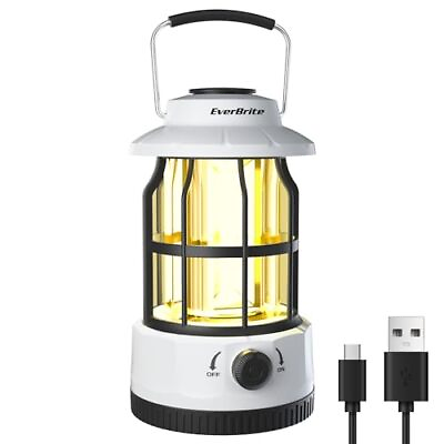 #ad LED Camping Lantern USB C Rechargeable Lantern with Stepless Dimming Vintag... $28.39