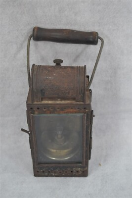 #ad #ad antique lantern lamp hang carry fluid oil Germany side open 19th c original $225.00