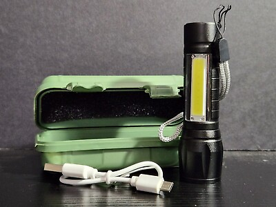 #ad rechargeable LED flashlight 1000 lumen with lantern with case and USB cable $10.50