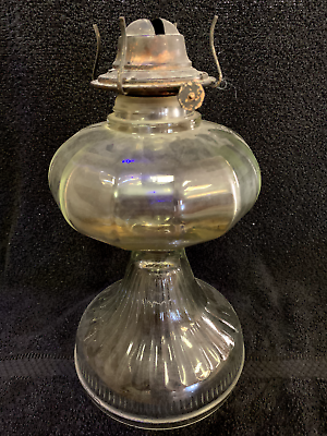 #ad Kerosene Oil Lantern Clear Glass 10.5quot;H VTG No Glass Chimney Top $24.89