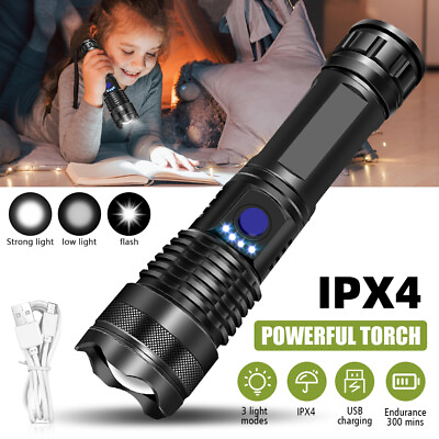 #ad #ad 1500000LM LED Flashlight Tactical Light Super Bright Torch USB Rechargeable Lamp $9.99
