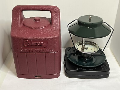 #ad Vintage 1990 Coleman Model 5152 Dual Mantle Propane Lantern amp; Hard Case No Globe $19.99