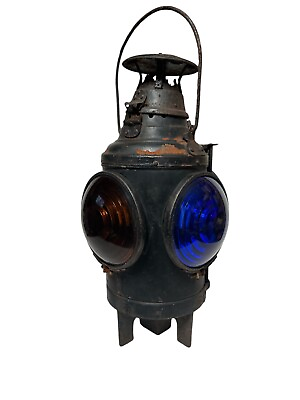 #ad #ad Dressel Antique Railroad Lantern Arlington NJ Switch Light 4 way $194.95