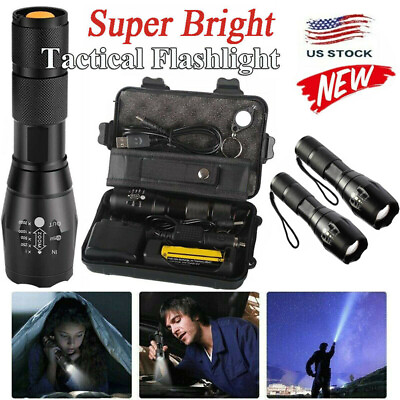 #ad Super Bright Tactical Flashlight LED 5 Modes 50000LM Rechargeable Torch Light US $11.99