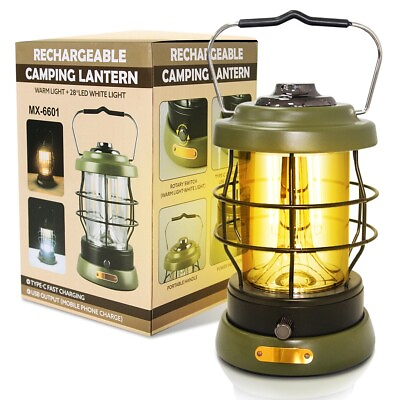 #ad 2 Modes Dimmable LED Lanterns High Capacity Portable Electric USB Lamp f Outdoor $28.99