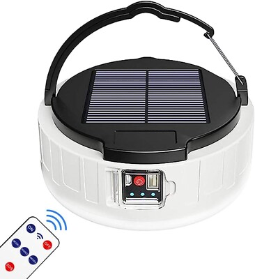 #ad LED Solar Camping Lantern Portable Waterproof Solar USB Rechargeable Remote $49.99
