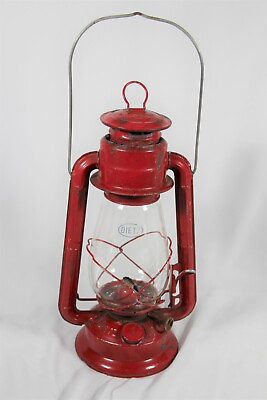 #ad VINTAGE DIETZ Junior Red Kerosene Lantern No 20 Lamp Barn primitive light $19.95