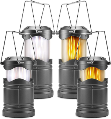 #ad Lichamp 4 Pack LED Camping Lanterns Battery Powered Camping Lights Super Bright $32.63