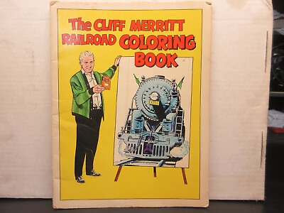 #ad THE CLIFF MERRITT RAILROAD COLORING BOOK VINTAGE $9.95