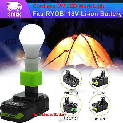 #ad For Ryobi 18V Li ion Battery LED Work Light E27 Bulb Jobsite Light Lamp Portable $15.18