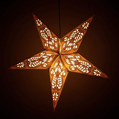 #ad #ad Decorative Yellow Paper Star Light Christmas Party Hanging Lantern Star Lamps $13.79