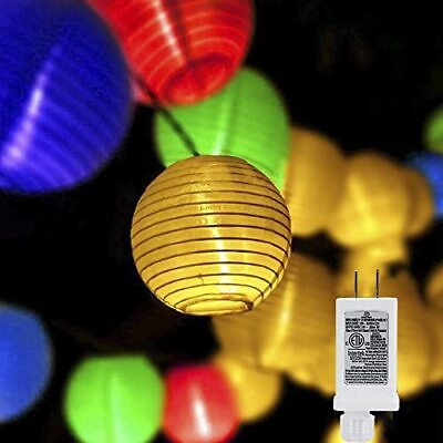 #ad Lantern String Lights 20 Ledswaterproof Indoor Outdoor Nylon Hanging Lights Plug $21.56