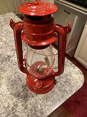 #ad 1 older Red Lantern with Clear Glass made in China $50.00