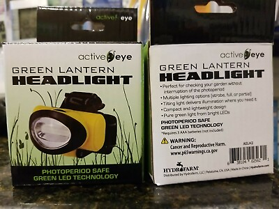#ad Active Eye Green Lantern LED Wearable Headlight Photoperiod Safe for Plant Use $28.95