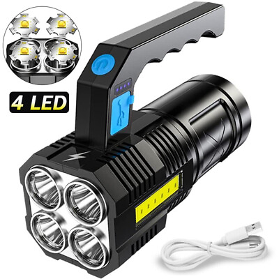 #ad Super Bright LED Flashlight Rechargeable Lantern USB Torch Lantern Outdoor Lamp $8.79