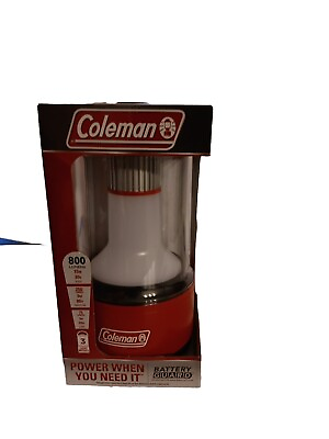 #ad NEW 800 COLEMAN LUMENS LED 3 LIGHT MODES LANTERN BATTERY GUARD RED $32.99