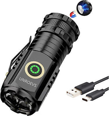 #ad Mini LED Flashlight Rechargeable USB C Charging Small Flashlights Powerful Max $22.49