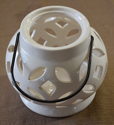 #ad #ad Ceramic Hanging Lantern Candle Holder Garden Indoor Outdoor Decor 5quot; T $12.00