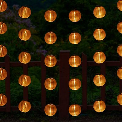 #ad #ad 2 Pcs 9.84ft Chinese Lantern String Lights with 20 Mini Lanterns Outdoor Lant... $26.29