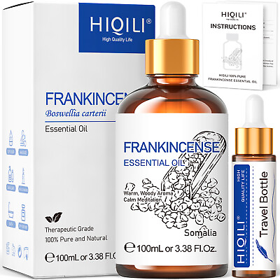 #ad HIQILI 100ml Frankincense Essential Oil 100% Pure Undiluted Natural Massage Skin $14.56