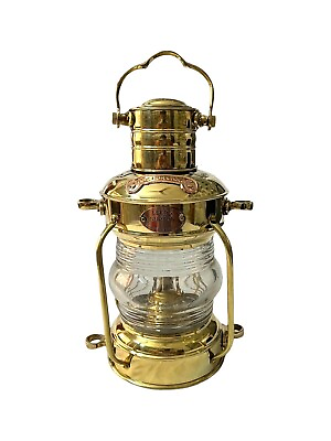 #ad Nautical Antique 14quot; Ship Lamp Boat Full Brass Oil Lantern Maritime Collectible $139.20