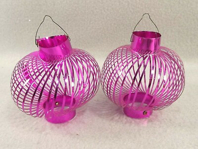 #ad Christmas Pink Atomic Lantern Ornaments Chinese Japanese Vinyl Hanger Pink $21.99