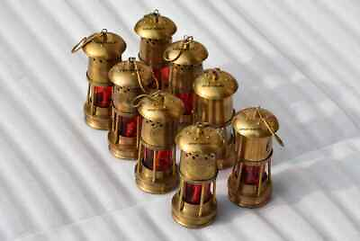 #ad Antique Brass Minor Oil Lamp Maritime Ship Lantern 6quot; handmade vintage Lot Of 8 $189.00