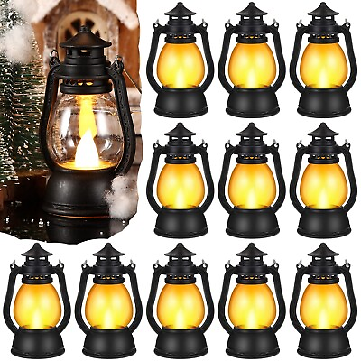 #ad #ad 12 Pcs Mini Lanterns with LED Candle Mini Lanterns Decorative for Wedding La... $44.41