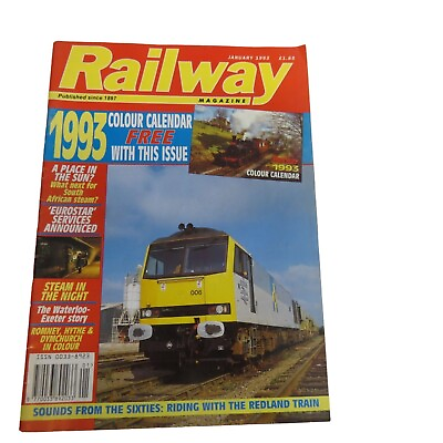 #ad Railway Magazine Jan 1993 Great Britain Train Railroad Transportation Travel $19.99